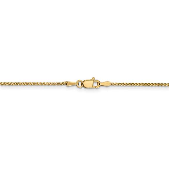 1.2mm 14k Yellow Gold, Diamond Cut Spiga Chain Necklace, 30 Inch - Picture 4 of 8